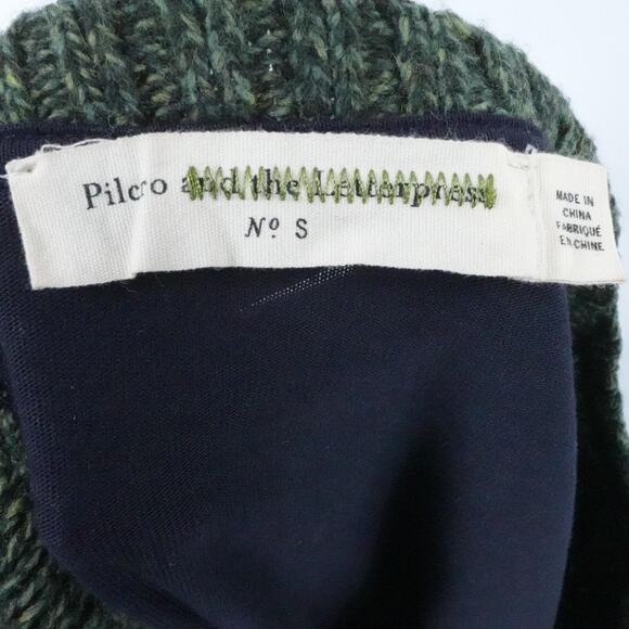 Pilcro And The Letterpress Sweater Womens Small Green Wool‎ Blend Knit Pullover - Picture 3 of 13